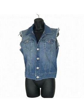 True Religion Coastal Cowgirl Denim Vest Size S